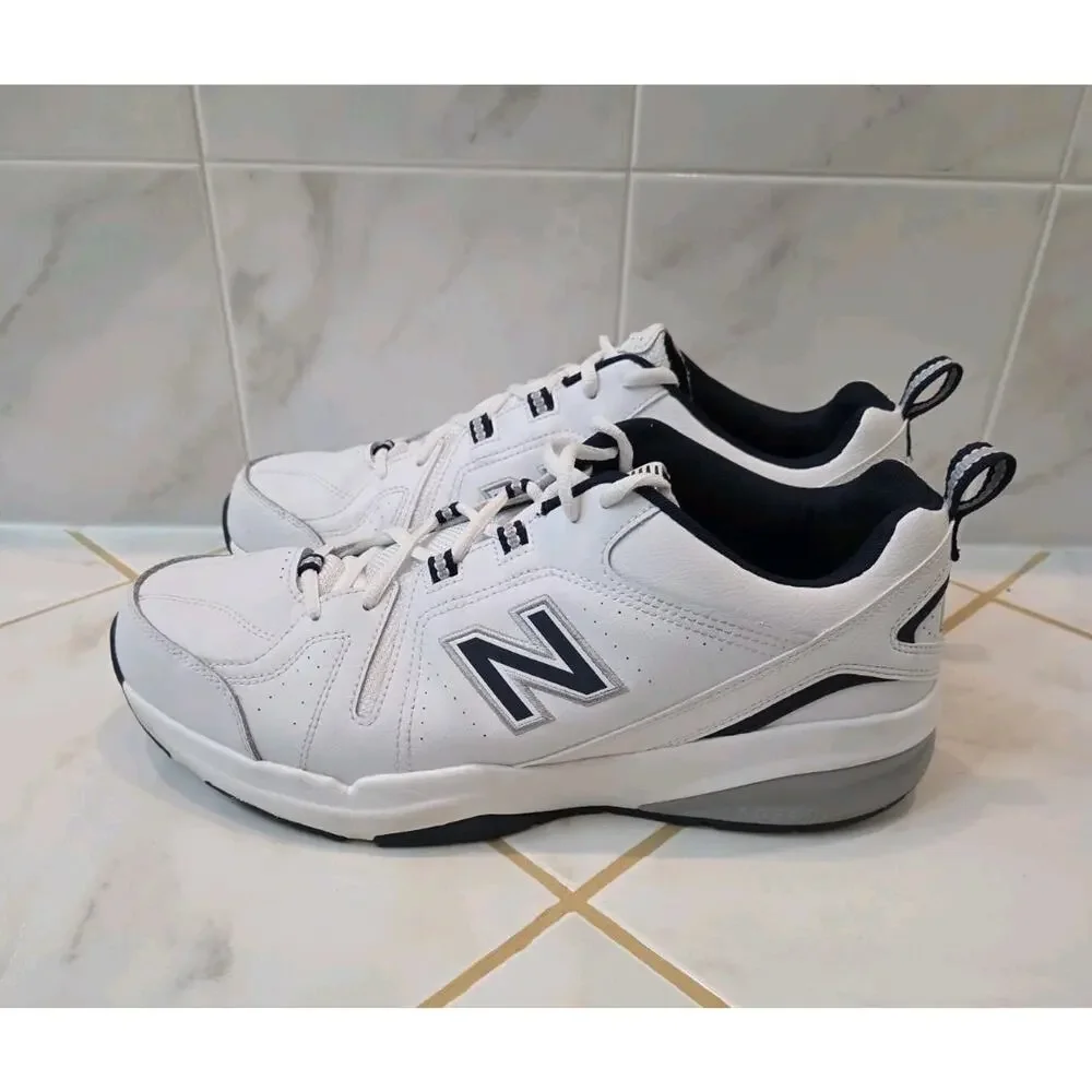 New Balance Men's 608 V5 Comfort Sneakers White/Navy 13 4E WIDE